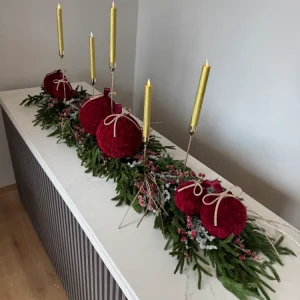 Decorativo Premium Guirnalda decorada vino / Decorated garland burdeos