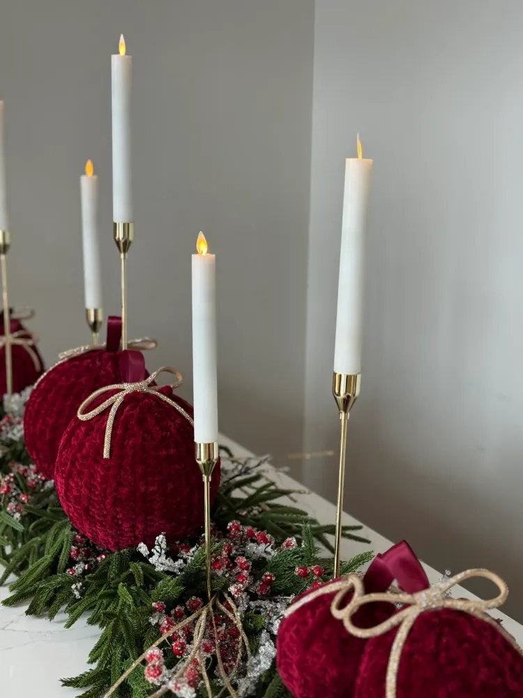 Decorativo Premium Guirnalda decorada vino / Decorated garland burdeos