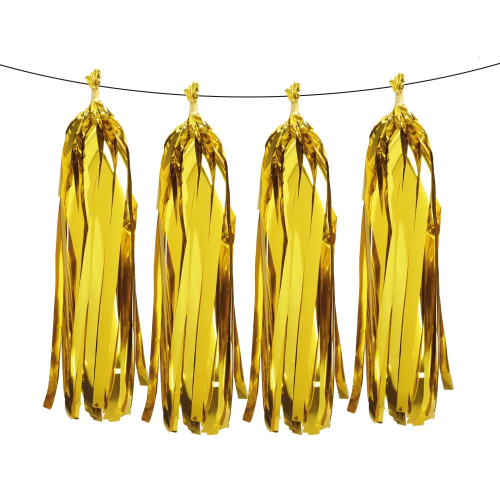 Decorativo Premium Guirnalda de flecos, dorado