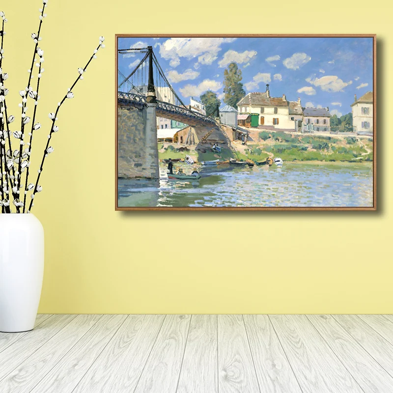 Decorativo Premium Paisajes, decoración artística de pared, impresión en lienzo de época texturizada para sala de estar, v...