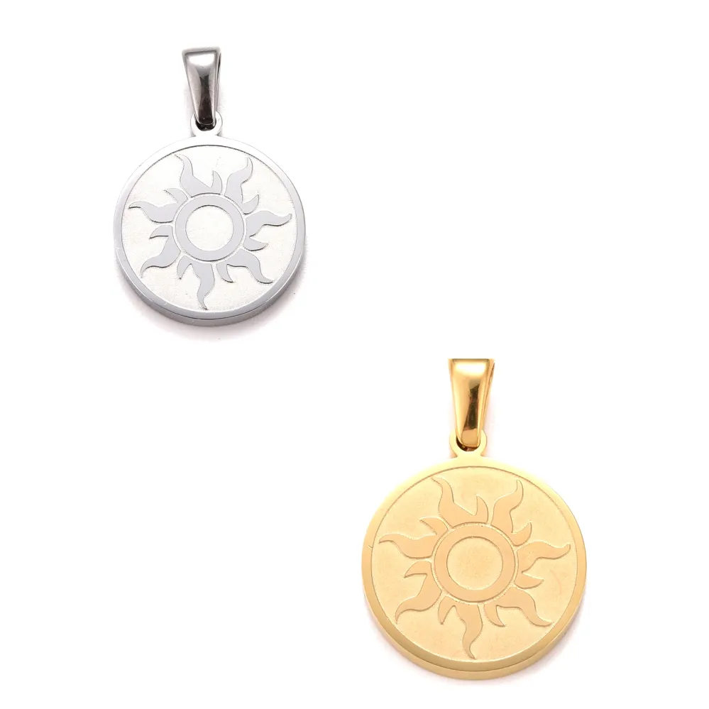 Decorativo Premium Sol, Stainless De acero, Charm Oro