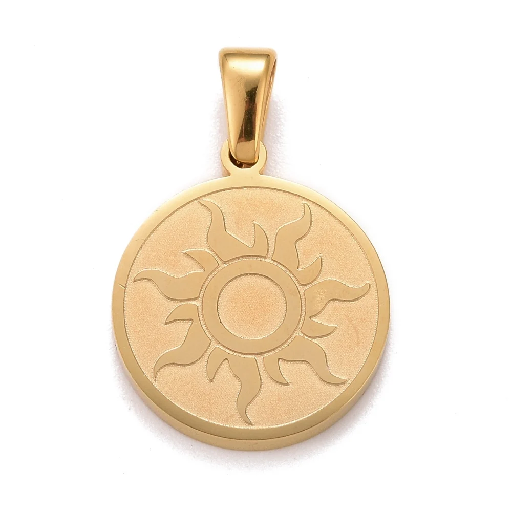 Decorativo Premium Sol, Stainless De acero, Charm Oro