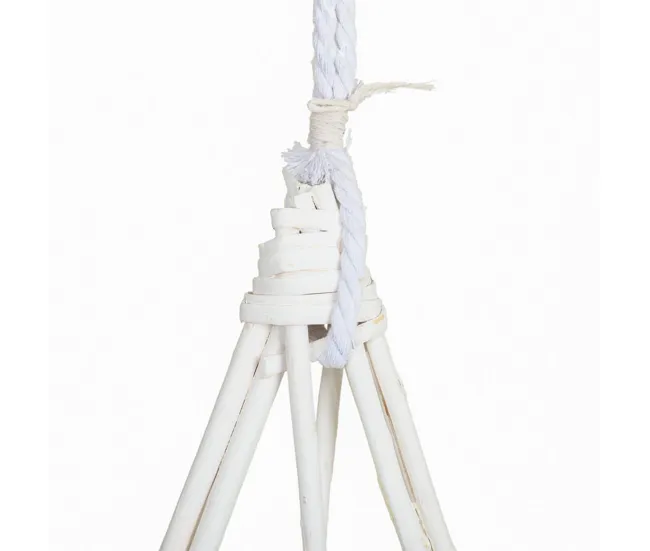 Estrella decoración de mimbre Blanco para Privacidad en Jardín
