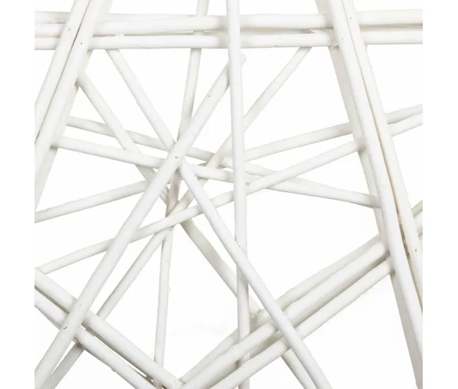 Estrella decoración de mimbre Blanco para Privacidad en Jardín