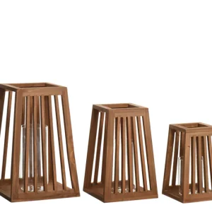 Farolillo decoracion MADERA S marca DECORIS para Exteriores Durable