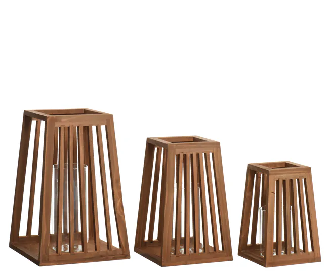 Farolillo decoracion MADERA S marca DECORIS para Exteriores Durable