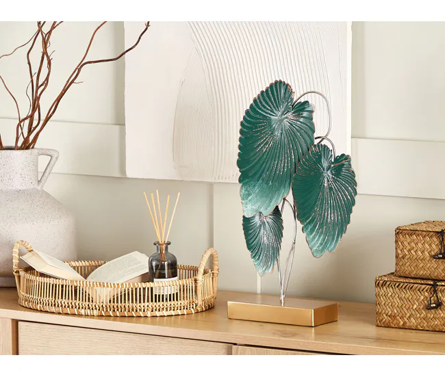 Figura decorativa de acero verde azulado/dorado 44 cm SODIUM
