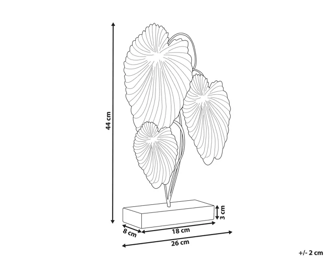 Figura decorativa de acero verde azulado/dorado 44 cm SODIUM