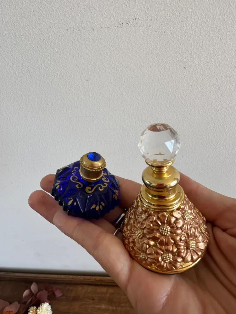 Flacons de parfum décoratifs en métal doré antiguo Flacon