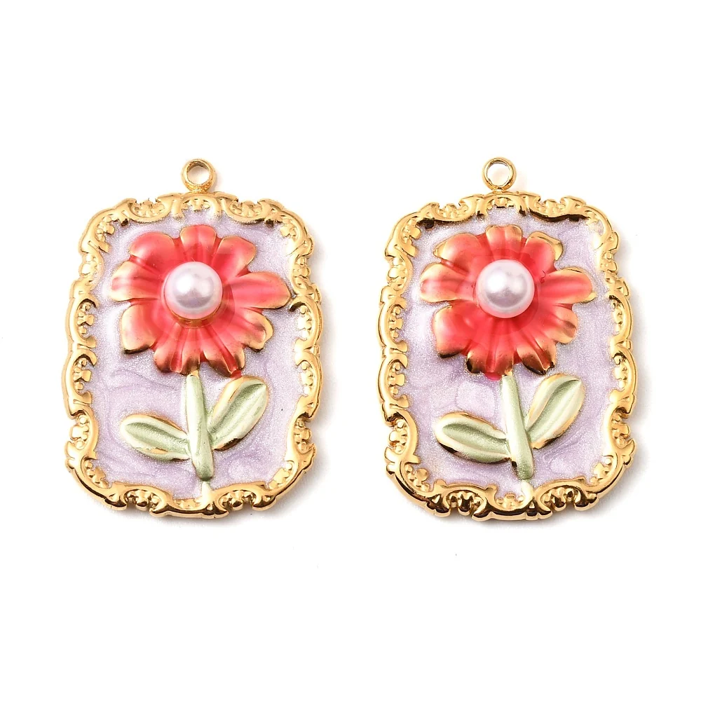 Flor, Stainless Steel, Charm/Pendant