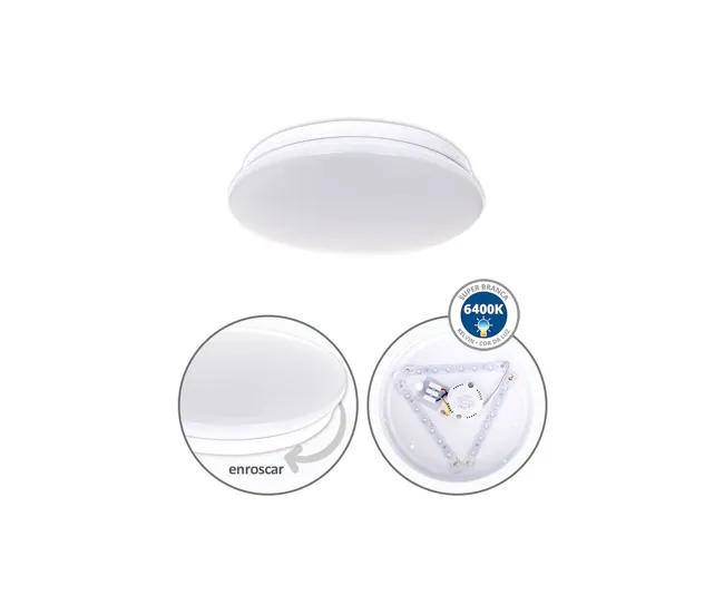De Jardín Elegante plafon acrilico color blanco serie drift 25cm