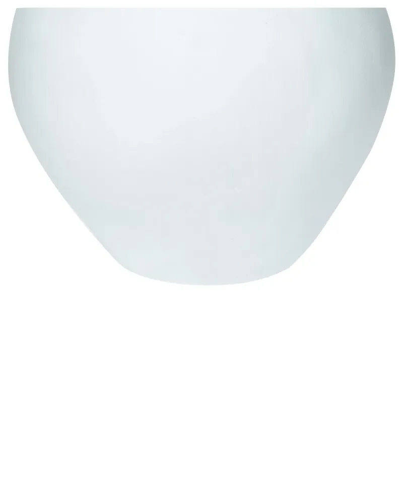 Jarrón decorativo de terracota blanco/dorado 31 cm con Base de Anclaje