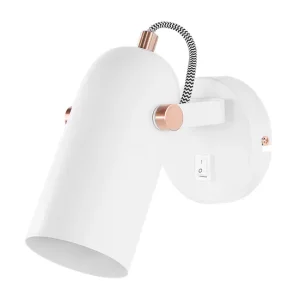 Lámpara de pared de metálico blanco TYRIA