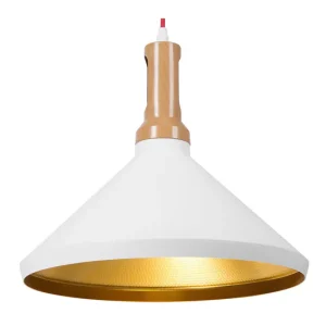 Lámpara de techo blanco/dorado LIARD con Tratamiento Antihumedad