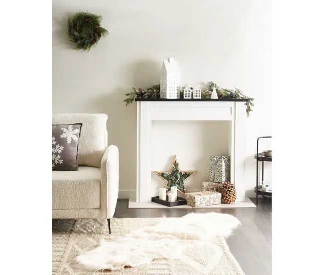 Marco para chimenea BAUDIN Blanco con Instalación Rápida