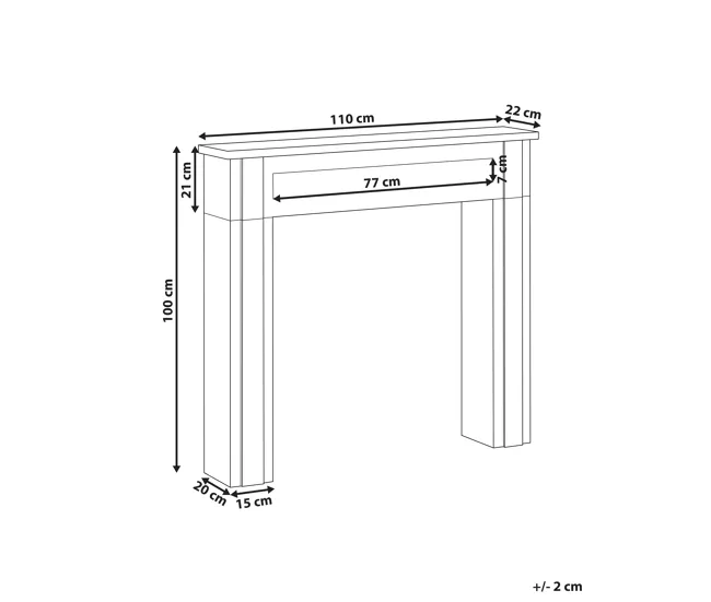 Marco para chimenea BAUDIN Blanco con Instalación Rápida