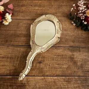 Miroir à main florentin crème décorations florales para Exteriores Durable