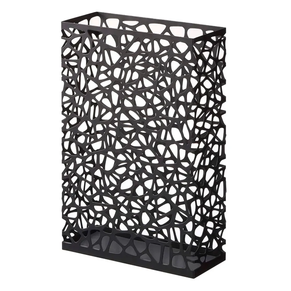 Nest Yamazaki rectangular umbrella stand con Base de Anclaje Black