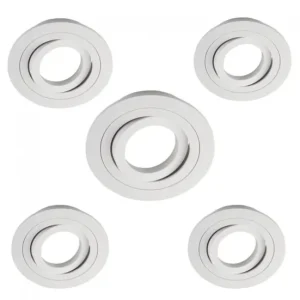Pack 5 Classic redondo Blanco Aluminio