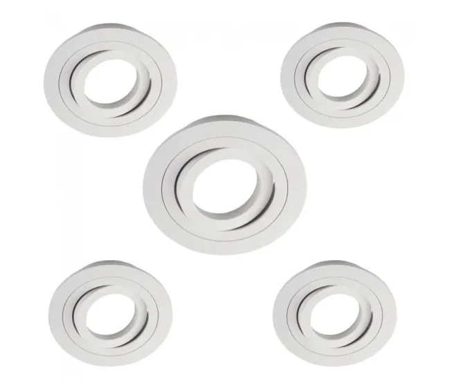 Pack 5 Classic redondo Blanco Aluminio