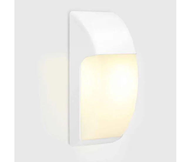 Panel Decorativo aplique de exterior policarbonato color blanco serie area 13cm