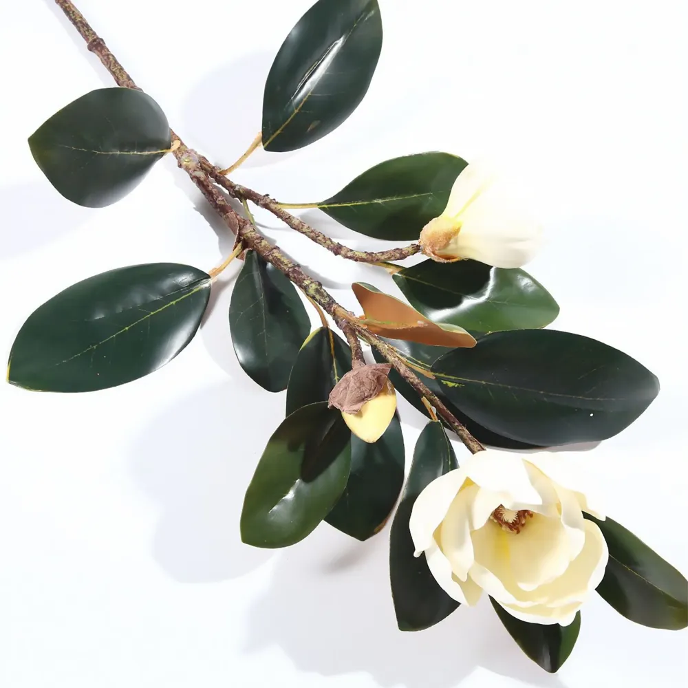Panel Decorativo Flor de magnolia individual de 90 cm, color blanco, EVA