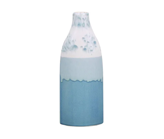 Panel Decorativo Jarrón de gres azul/blanco 30 cm CALLIPOLIS
