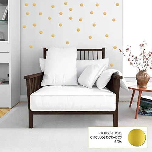 Panel Decorativo Set de Vinilos Decorativos de Círculos Dorados, Oficina, Tienda