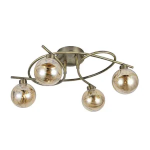 plafon metal color dorado serie varanasi 32cm