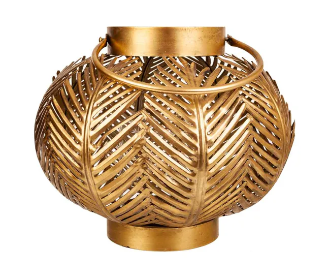 Portavelas de metálico Dorado