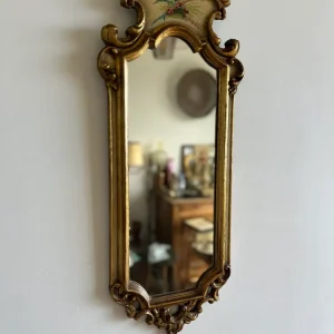 Set de Vallas Miroir en bois fronton décoré main déco florale