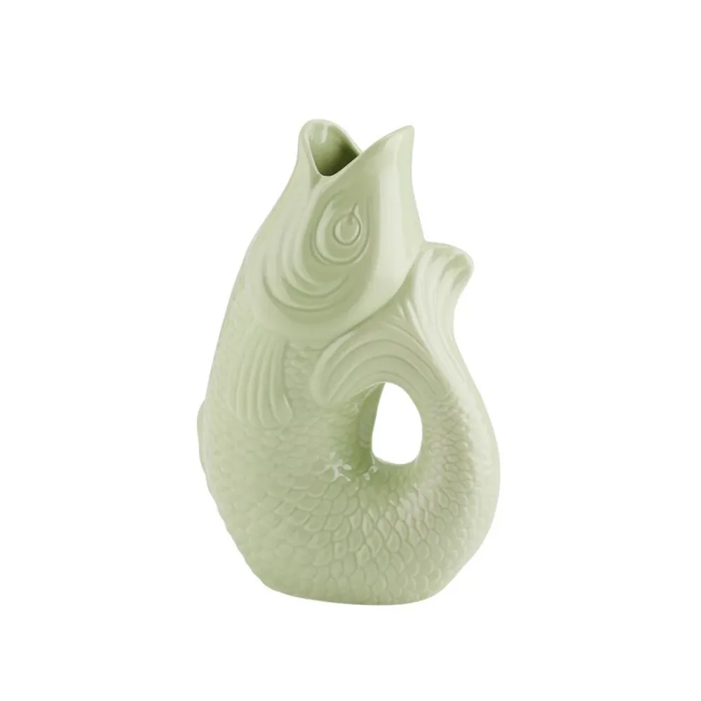 Valla de Lámina Vase Monsieur Carafon h.31 cm - Vert pale