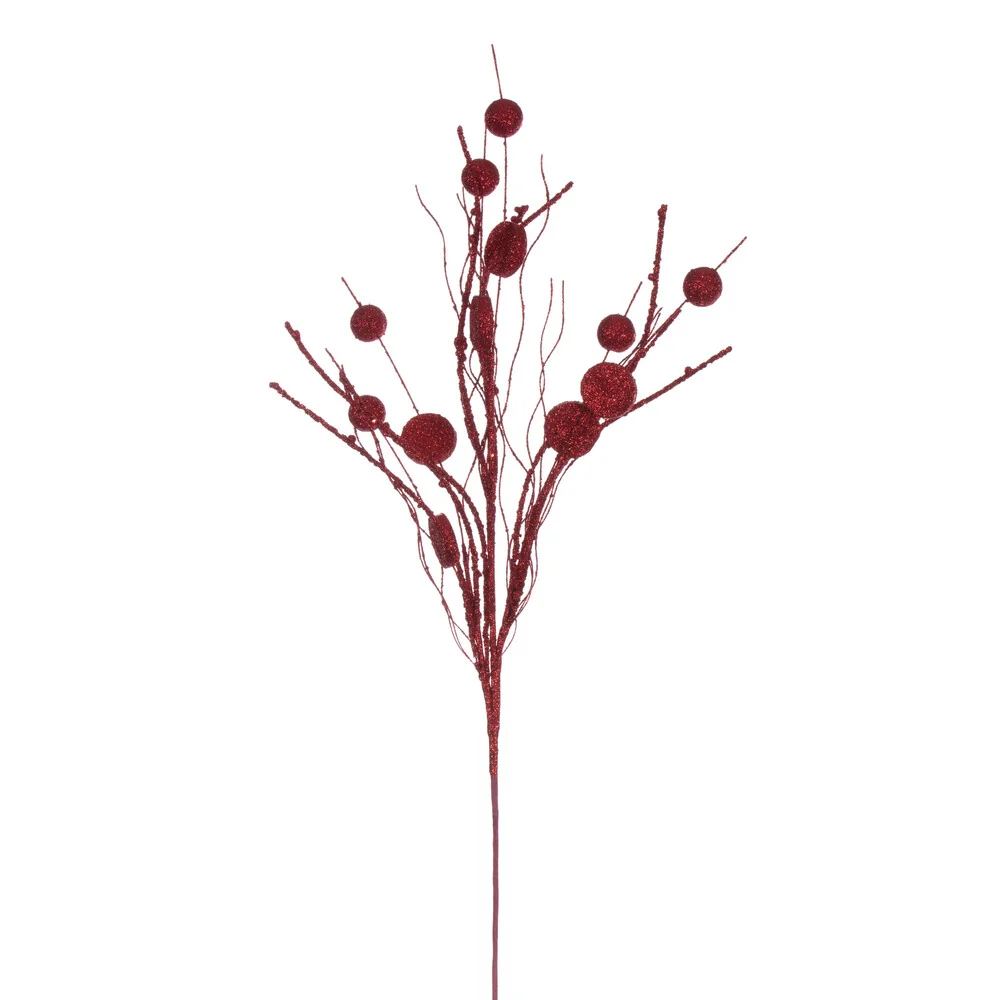 Valla de Malla Varas y flores rojas VR / Red sprays & flowers VR 66cm