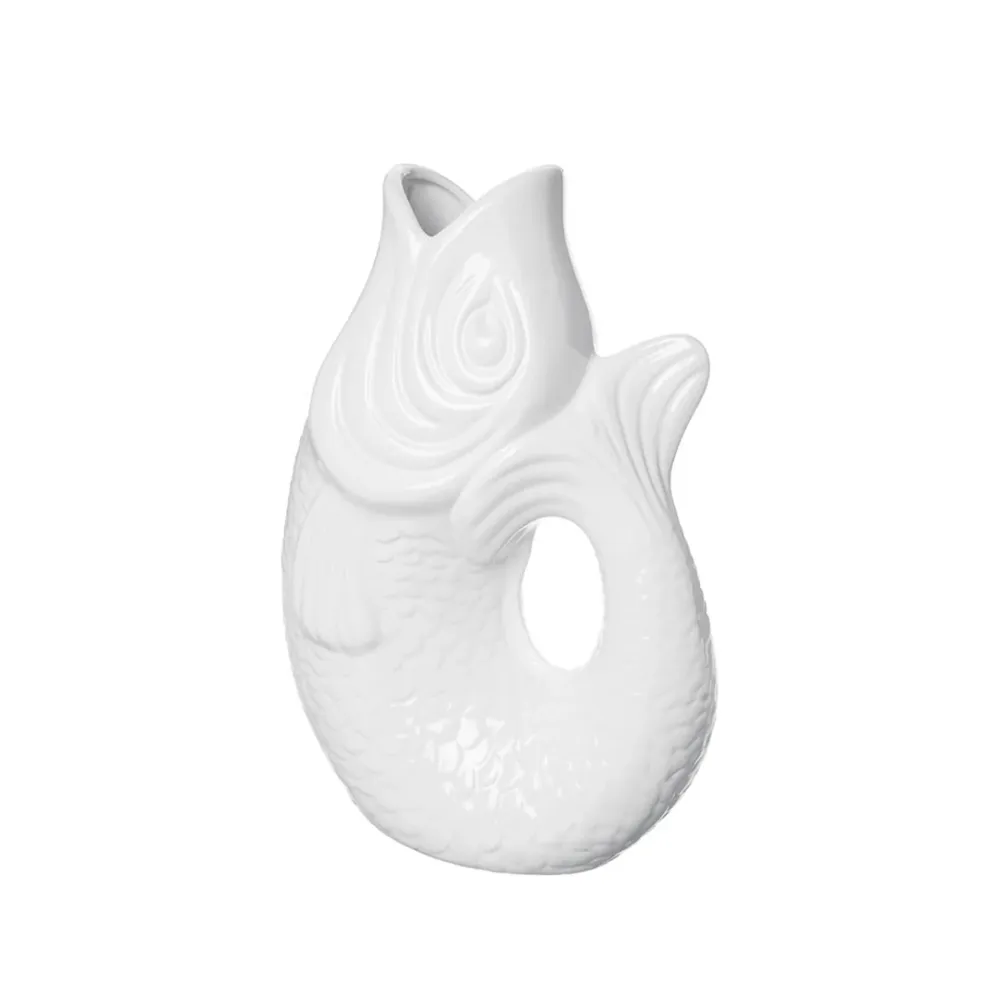 Valla de Malla Vase Monsieur Carafon h.31 cm - Blanc