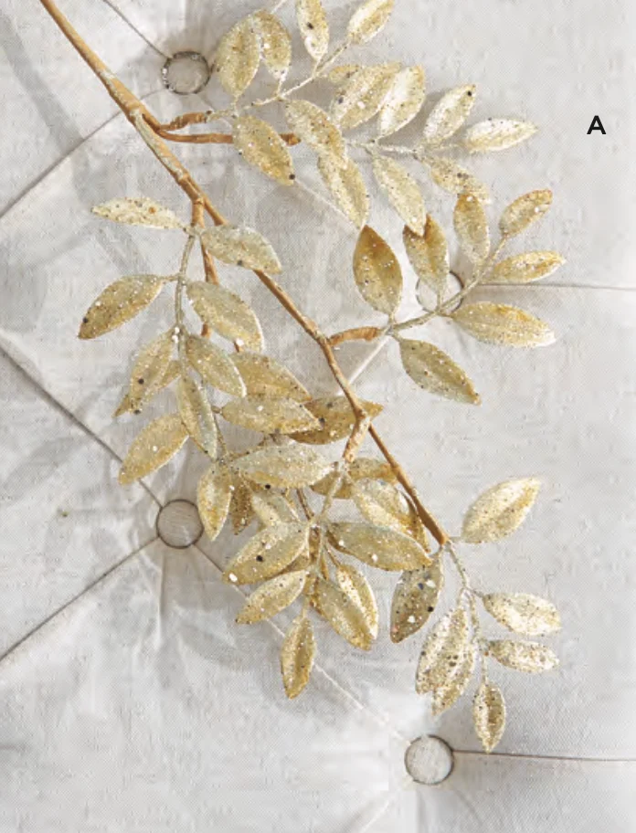 Varas y flores doradas VR / Tono oro sprays & flowers VR 55cm