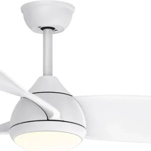 DUPI Ventilador de techo con luz LED BEACH (blanco) para Terraza