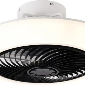 Profesional Alta Potencia DUPI ventilador plafón de techo con luz LED WIND (Negro)