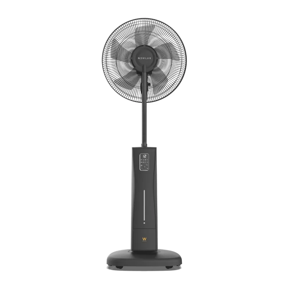 Profesional Alta Potencia Newlux ventilador de pie con nebulizador mist w500 con mando