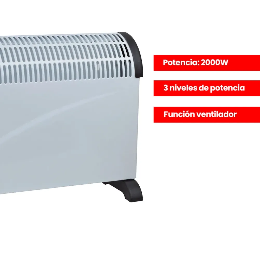 Profesional Alta Potencia Radiador de convección Svan SCEV2000H 2000W función ventilador blanco
