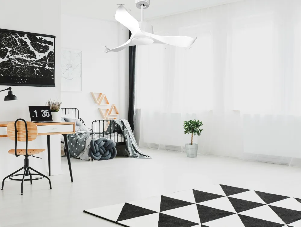 Ventilador de techo ø106 cm con Wi-Fi bidireccional hypersilence para 20 m²