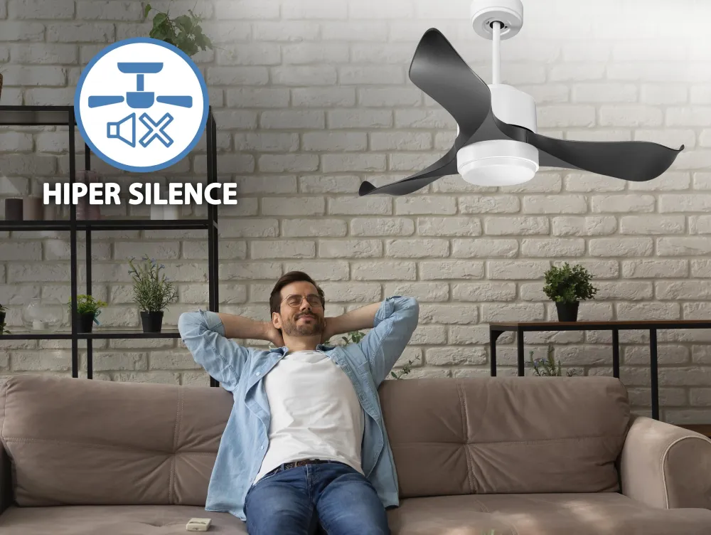 Ventilador de techo ø106 cm con Wi-Fi de doble uso hypersilence para 20 m²
