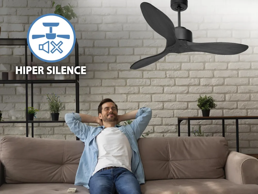 Ventilador de techo ø106 cm con Wi-Fi invertible hypersilence para 20 m²