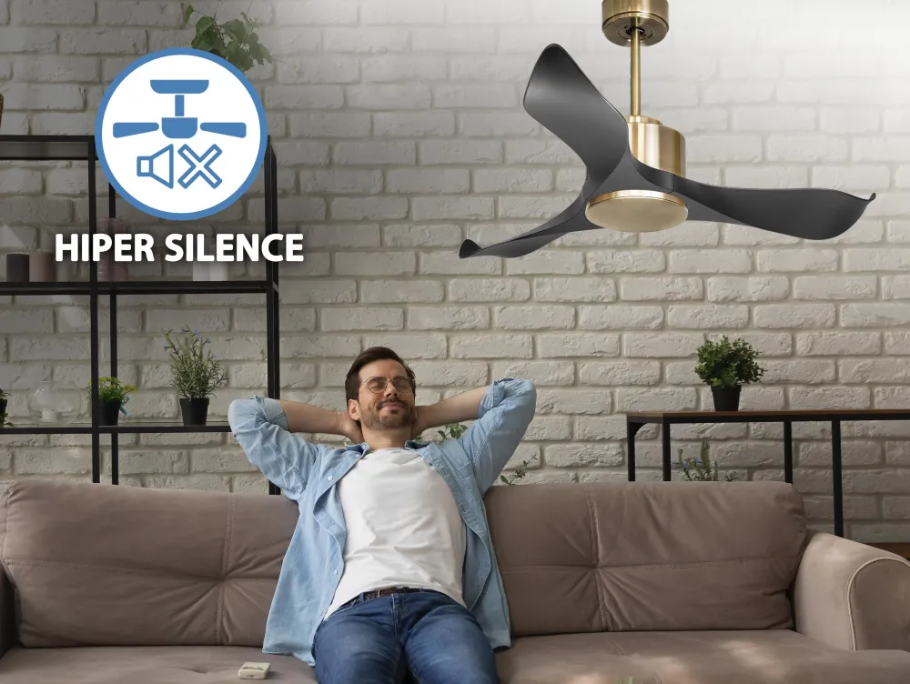 Ventilador de techo ø106 cm con Wi-Fi invertible hypersilence para 20 m²