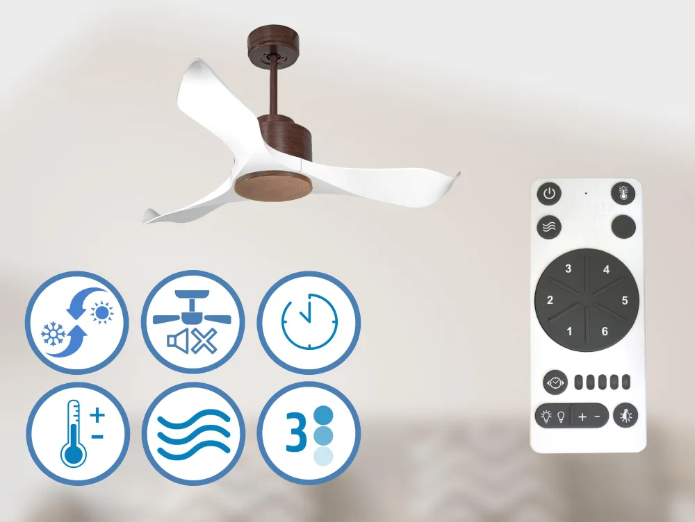 Ventilador de techo ø106 cm con Wi-Fi invertible hypersilence para 20 m²