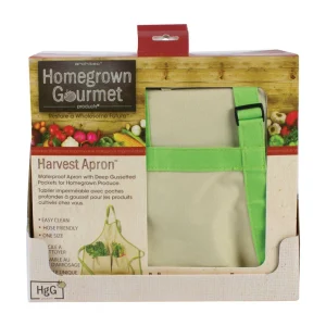 Delantal de algodón verde y tostado de Architec, resistente al agua, de cosecha propia, para gourmets, talla única