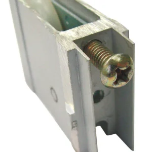 Conjunto de rodillos para puerta de patio de aluminio y nailon Barton Kramer de 1-1/2 pulg. de profundidad x 1/3 pulg. de...
