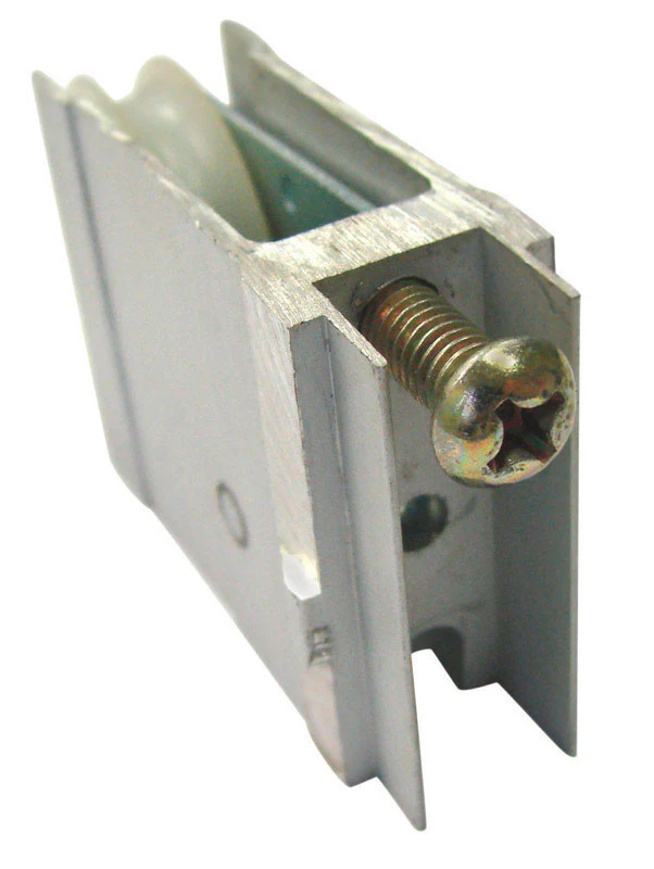 Conjunto de rodillos para puerta de patio de aluminio y nailon Barton Kramer de 1-1/2 pulg. de profundidad x 1/3 pulg. de...