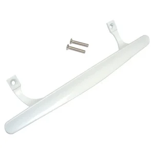 Juego de manijas para puerta de patio de metal blanco de 1,75 pulgadas de largo de Barton Kramer