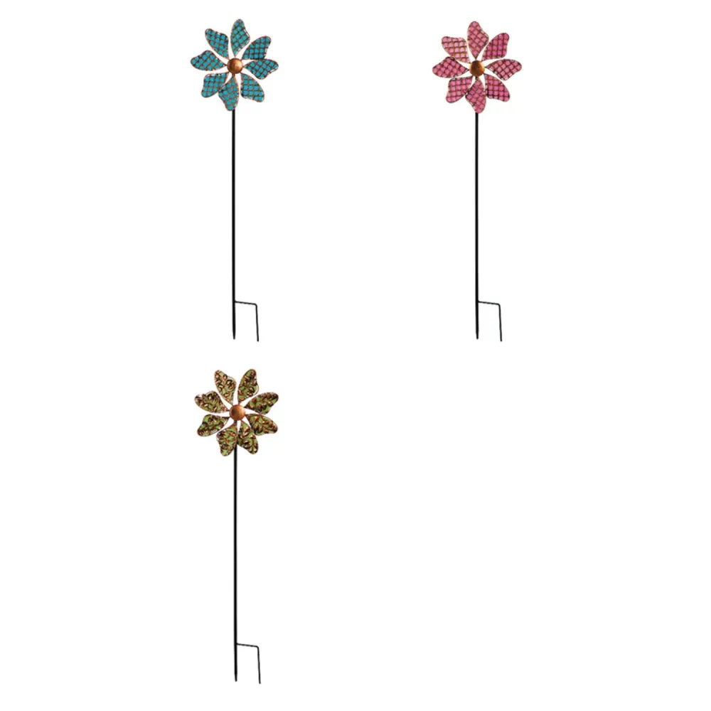 Estaca de metal multicolor Meadow Creek para jardín al aire libre de 33 pulgadas de alto (paquete de 12)