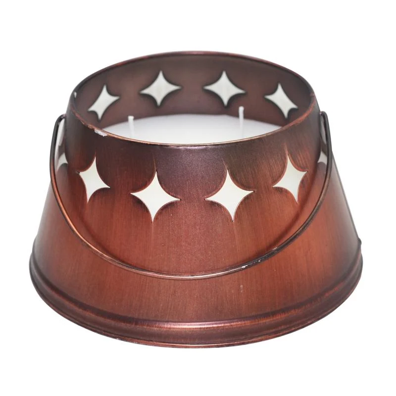 Vela en forma de cubo con citronela de triple mecha de bronce de 24 oz Patio Essentials 21350Cep (paquete de 6)